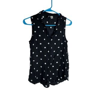 H&M Black Polka Dot Sleeveless Top
